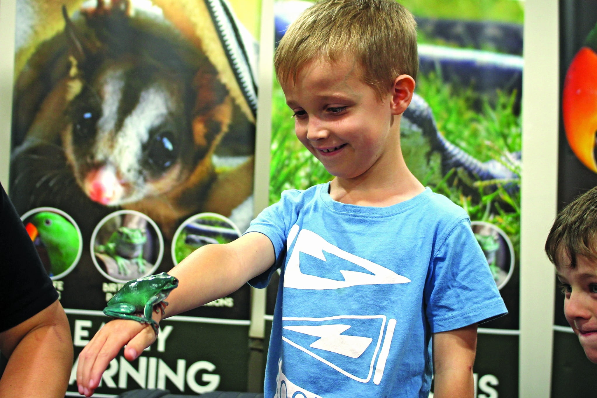 Kids make furry friends