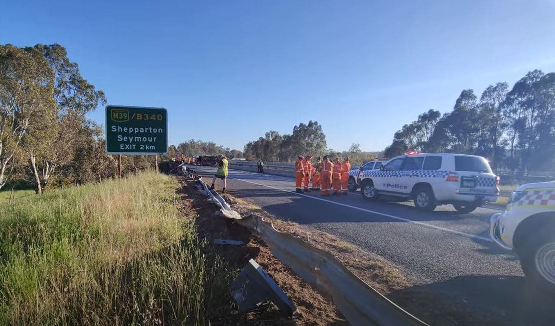 Truck crash Northwood 1
