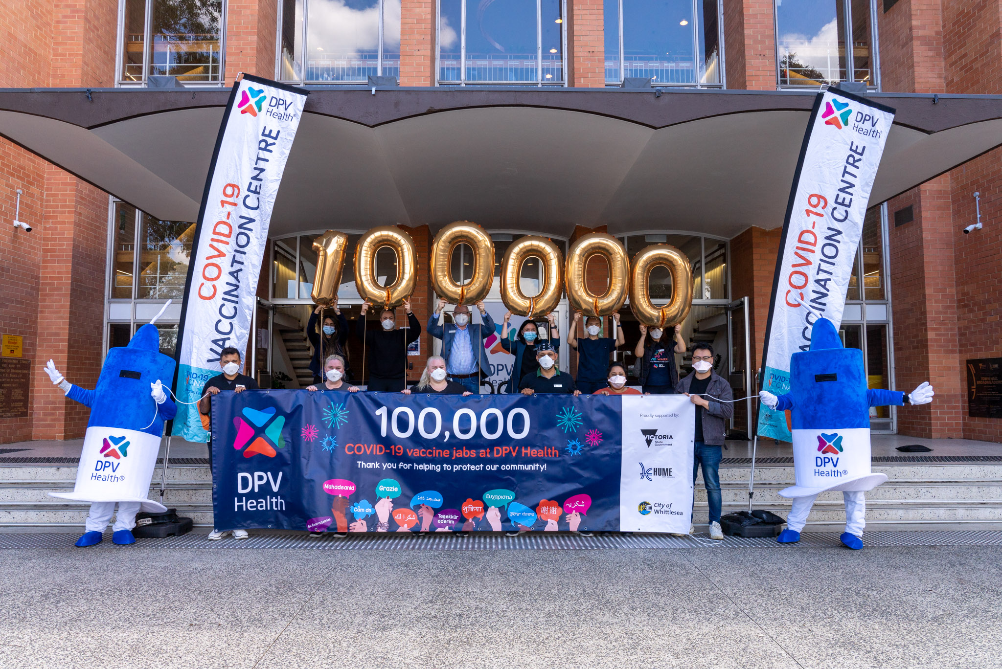 Marking one year of COVID-19 vaccinations 1 DPV Health 100000 vaccinations 1