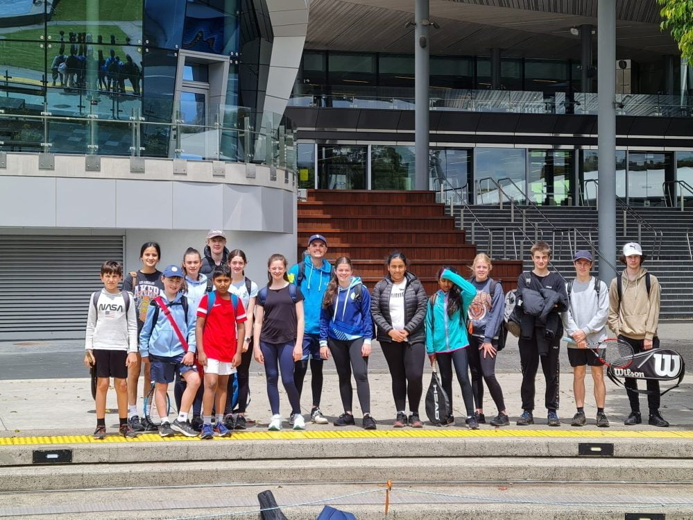 Kilmore tennis juniors visit Melbourne Park