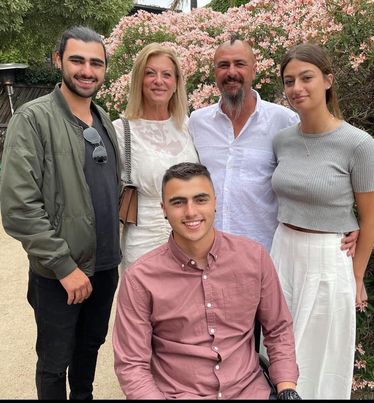 Vivian and Jim Kankovski with their family valentines 2