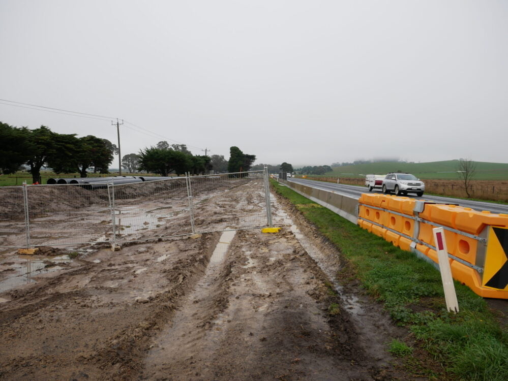 Major road works for new Yan Yean to Bald Hill Pipeline alignment