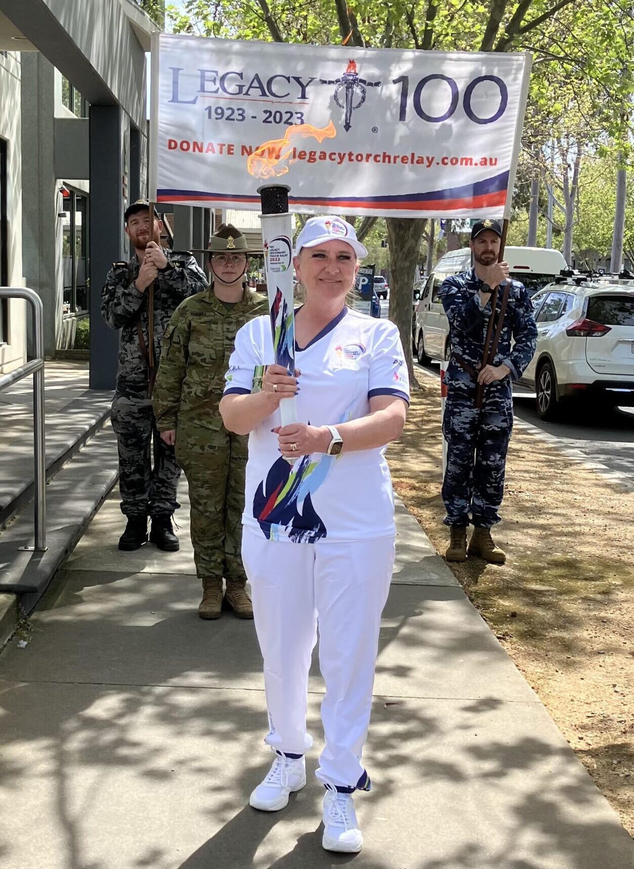 Torch carried through Shepparton for worldwide event 1 Kellie Petersen Legacy 1 scaled e1696213926231