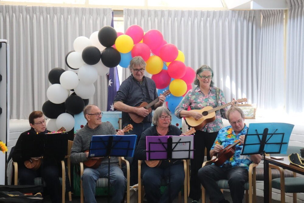 Ukulele group performs at Kilmore’s Caladenia Nursing Home