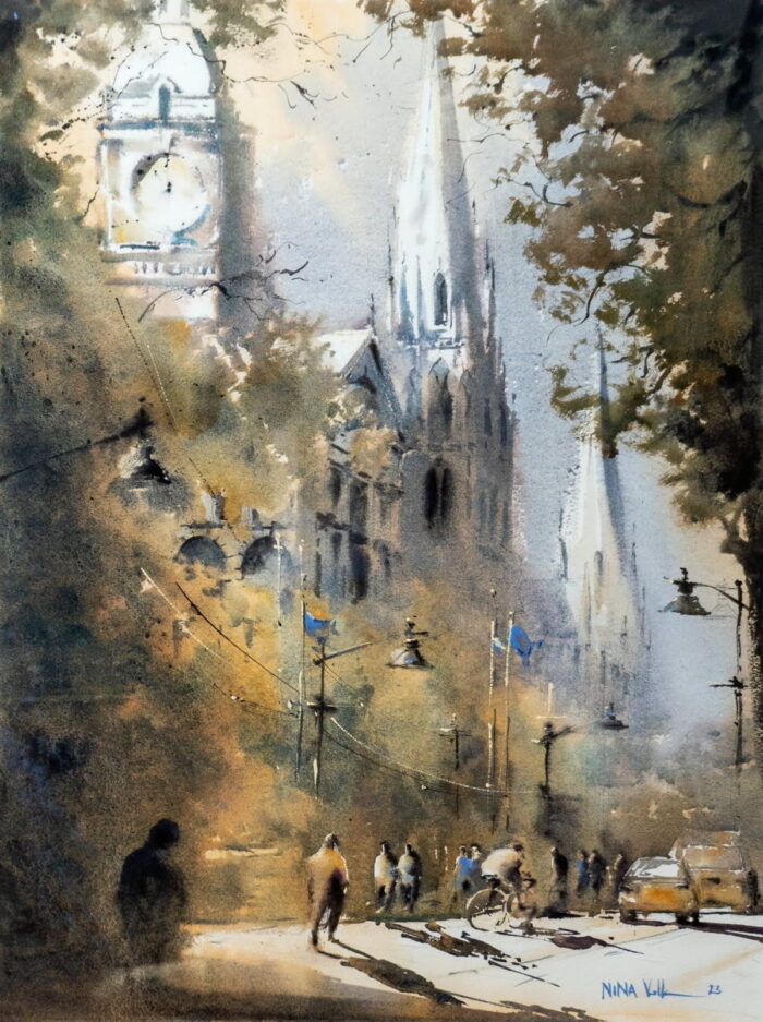 308 Best in Show Painting Bendigo at Night By Nina Volk 1