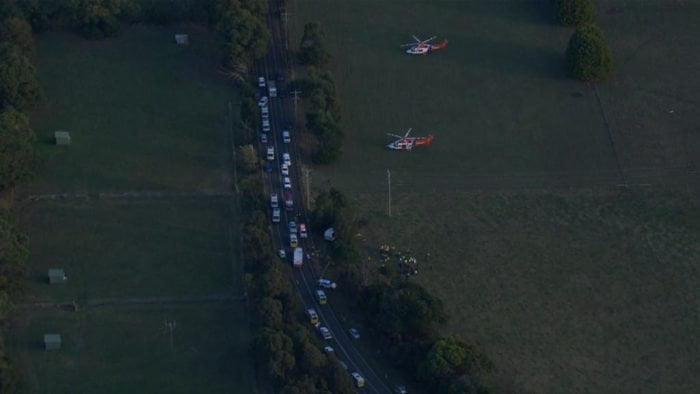 School bus accident on Wandong Road, Kilmore 6 7News 2