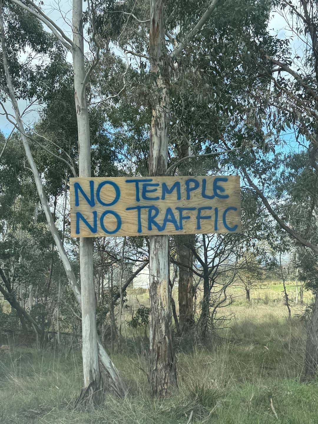 No temple, no traffic near future meditation centre in Clonbinane
