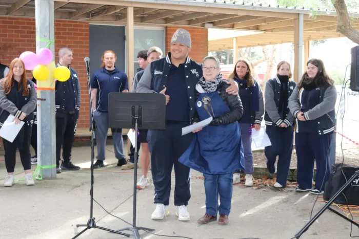 WSC student Falcon Tofete Sua thanked the Whittlesea Lions Club for coming to their event 1068w WebRdy