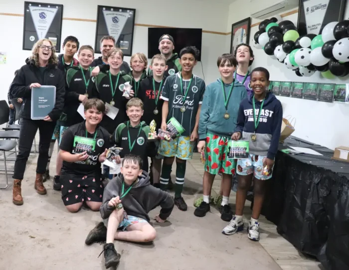 Mitchell Rangers Soccer Club season end 6 MRSC U12 Luke and Chris Presentation 1068w WebRdy